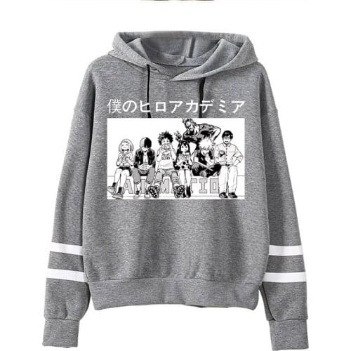 Hot Japanese Anime My Hero Academia Graphic Hoodies Men Streetwear Funny Cartoon Boku No Hero Academia Sweatshirt 90s Hoody Male