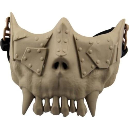 Skeleton Skull Military Tactical Lower Half Face Mask Outdoor Paintball Airsoft CS Wargame Protective Halloween Party Cosplay