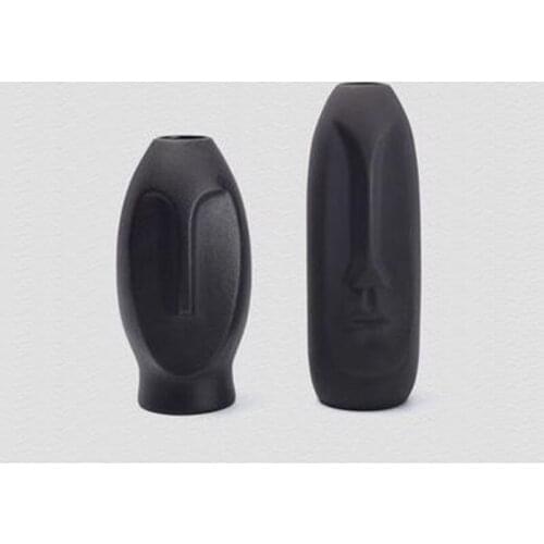 Nordic Art Ceramic Face Vase, Office Home Restaurant Bar Desktop Decoration Crafts, Holiday Gifts