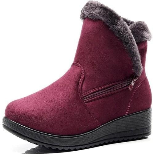 2019 Winter New Warm Snow Boots Women Warm Cotton Boots Middle And Old Cotton Shoes Non-slip Warm Women Boots