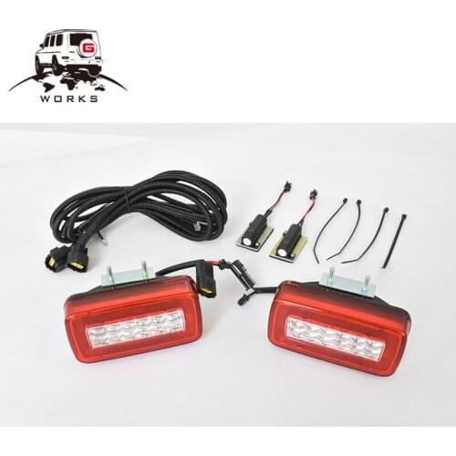 G class G wagon W463 G63 made in China grey color rear bumpers fog lamps 1990~2018year W463 G63 car Rear bumper fog lights
