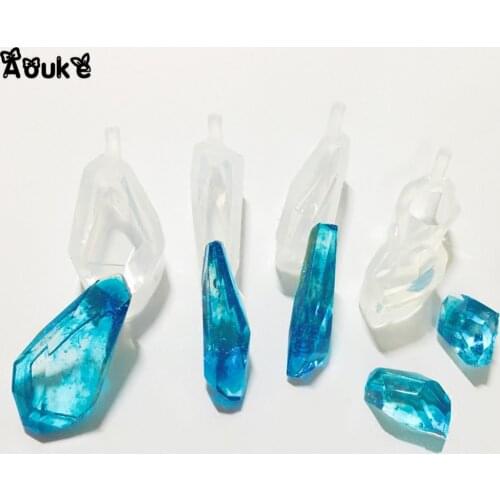 3D Gemstone Shape High-Definition Jewelry Translucent Silicone Mold DIY Pendant Tools Necklace Epoxy Cake Decorating Mould Aouke