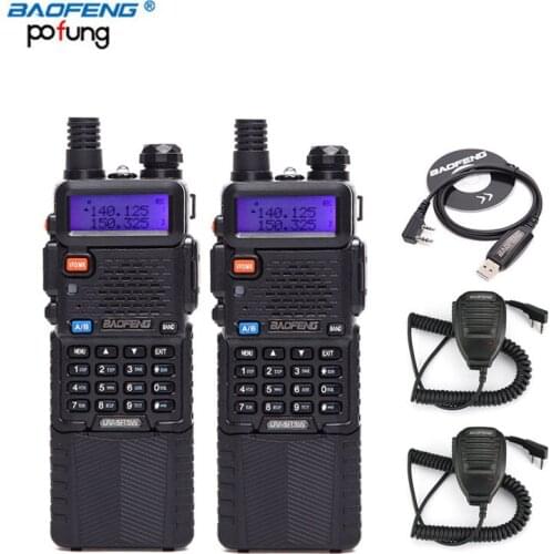 2 PCS Baofeng UV-5R8W walkie talkie 3800mAh Battery Tri-Power 8W/4W/1W Two way radio 10 km Dual Band VHF&UHF CB Radio