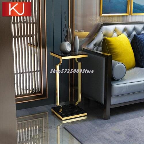 Light luxury Nordic marble living room porch floor flower stand art decoration rack living room TV cabinet side flower stand