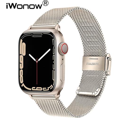 Colorful Milanese Watchband for iWatch Apple Watch SE Series 6 5 4 3 2 1 44/42/40/38mm Band Mesh Stainless Steel Strap Wristband