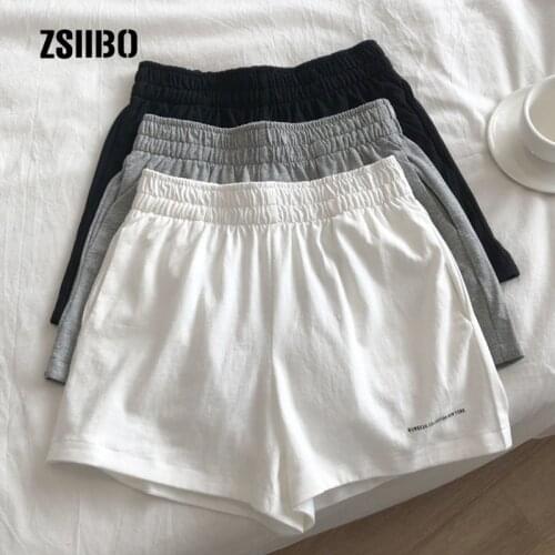 Korea Ulzzang Big size high waist slim loose shorts Letter print Vintage women shorts casual fashion punk hip-hop Casual shorts