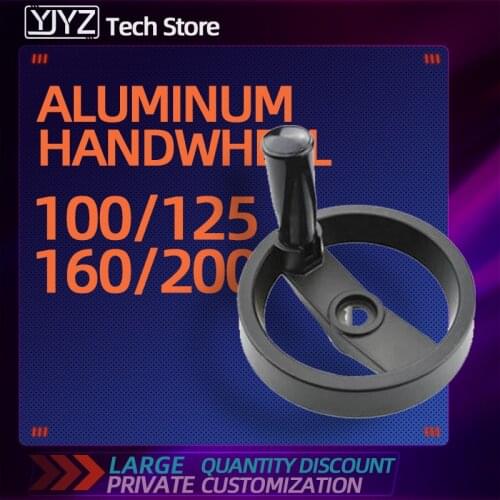 Machine tool handwheel handle Double-spoke foldable handwheel 100/125/160/200 aluminum alloy