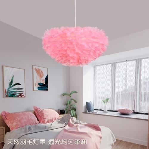 Nordic Feather Pendant Lamp For Bedroom Kitchen Dining Room Restaurant Cafe LED Hanging Chandelier Suspension Light Fixture