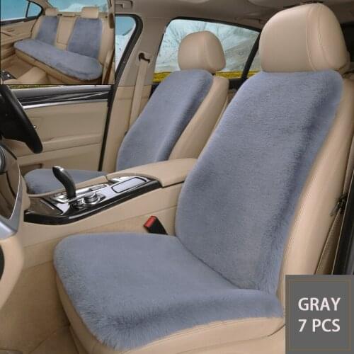 Universal Size Plush fur car seat cover car interior cover car front and rear cushion 5 seat protection cushion