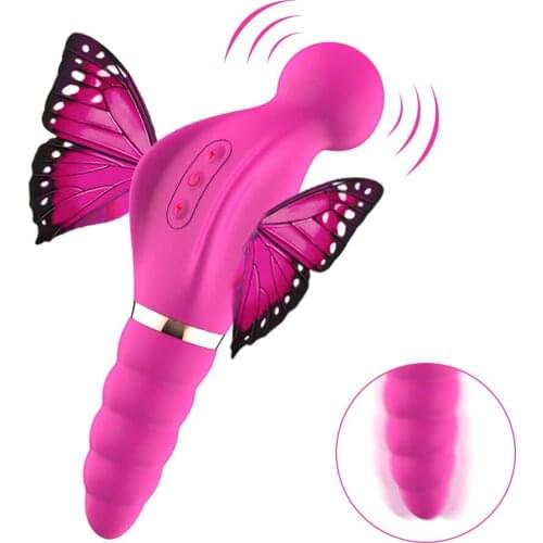 Vibrating Wand Double-Head Vibrating AV Stick Little-Bee Vibrator Female Masturbation Vibrating Massage Stick Adult Supplies