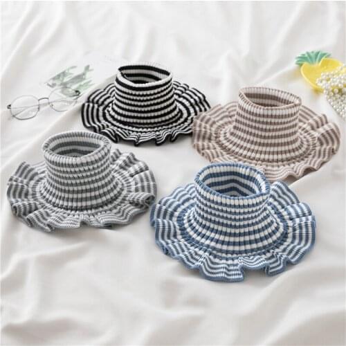 2021 Women Warm Ribbed Turtleneck Knitted Sweater Fake Collar Windproof Detachable False Collar Neck Cover Removable Scarf Wrap