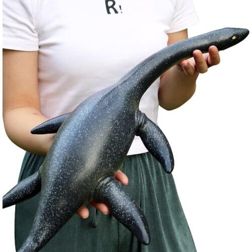 51CM Large size ocean Prehistoric sealife animals Model Mosasaurus kids Soft gelatin learning toys for children