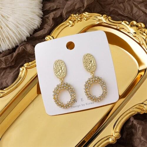 2021New Arrival Trendy Retro Round Personality Earrings For Women Temperament Fashion High Quality Earrings Female Jewelry