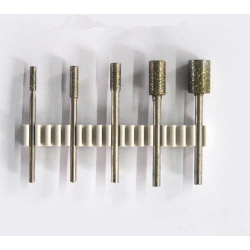 5 pcs /lot A needles stone stick polished jade carving tools diamond grinding carving tool 2.35MM shank 1MM-4MM
