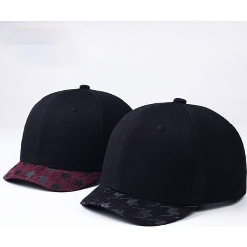 3cm Short Brim Baseball Cap American Women Men Short Brim Curved Brim Small Brim Retro Hat