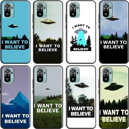 I want to believe UFO Case For Xiaomi Redmi Note 10 Pro 8 7 K40 8T 9S 9C 9A 8A 7A 9T Note 9 8 Pro Phone Cover