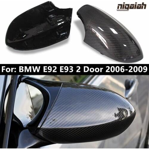 Rearview Mirror Cover for BMW 3 Series E92 E93 Mirror Caps 2 Door Coupe 2006-2009 Pre-LCI 320i 323i Carbon Fiber Side Door Shell
