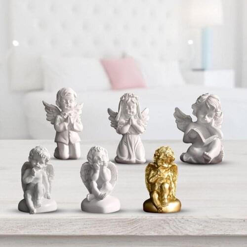 Household High-quality Sculpture Nordic Style Winge Angel Statue Resin Decorative Creative Living Room Bookcase Decor Handicraft