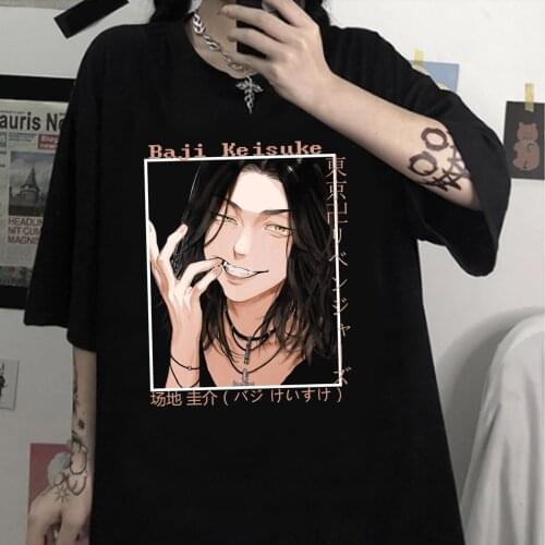 Anime Tokyo Revengers Print Tshirt Baji Keisuke Summer Tshirt Loose Men Women Clothes 90S