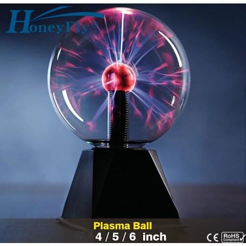 HoneyFly Magic Ball Touch Lamp Crystal Plasma 220V LED Night Light Child Nightlight Birthday Christmas Kids Decor Gift Lighting