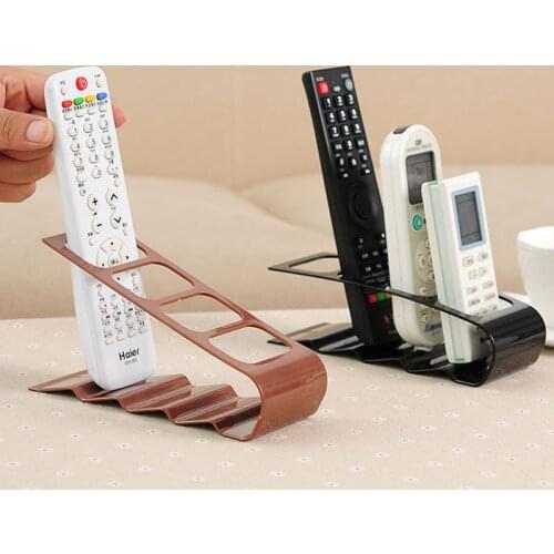 Creative Four-Compartment Shelf Remote Control Storage Rack Plastic Container Desktop Accessories Household Items