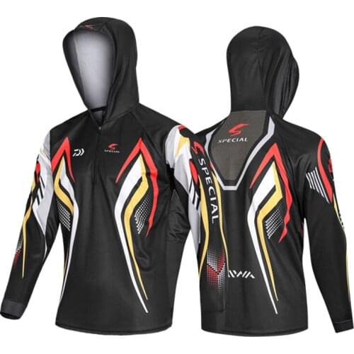 DAIWA Summer Fishing Clothing Hooded Jacket Waterproof Quick-Drying Coat Fishing Shirt For Hiking Cycling Fishing Clothes