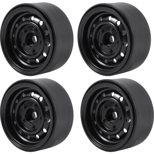 4Pcs Metal 1.9Inch Beadlock Wheel Rim Hub for 1/10 Rc Crawler Car Axial Scx10 90046 Traxxas Trx4 Rc4Wd D90 D110 Tf2 12 small hol