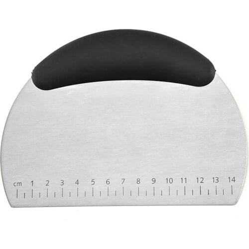 Stainless Steel Flour Cut Dough Cutter Cream Smooth Cake Spatula Baking Pastry Tools Dough Scraper Kitchen Butter Knife Dough Cu