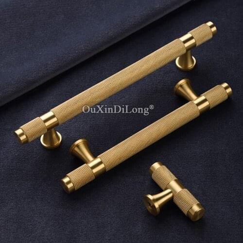 Top Quality 2PCS European Pure Brass Furniture Cabinet Pens Drawer Pulls Cupboard Wardrobe Kitchen Shoe Cabinet Pulls Handles