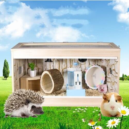 Special breeding box for hamsters and hedgehogs; living warm-up golden bear; large villa cage climbing pet