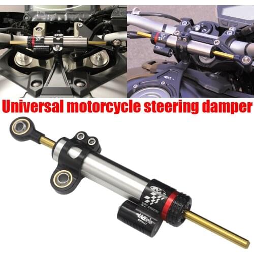 Universal DIMOTIV Matris Adjustable Steering Damper for Kawasaki Ninja 400 Honda CB650F Yamaha R1 YZF-R3 R25 MT-07 MT-09 Tracer