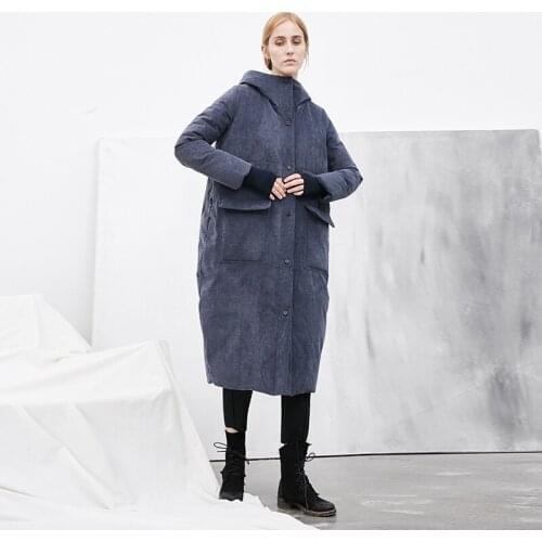 Winter Original Design Women Casual Loose Thick Warm Long Hooded Puffer Jacket abrigos mujer invierno 2020 Down Coat