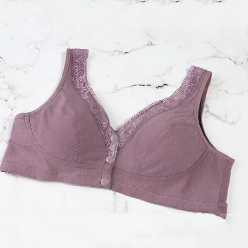 Womens Adjustable Sports Front Closure Extra-Elastic Breathable Lace Trim Bra