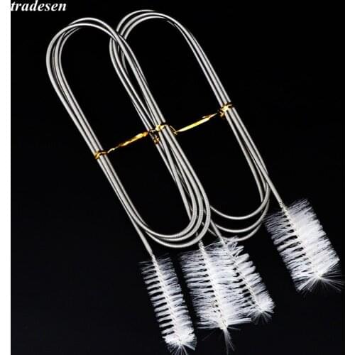 Stainless Steel Flexible Single Double Tube Filter Pump Cleaning Brush For Aquarium Pipe Cleaner 150cm Brushes