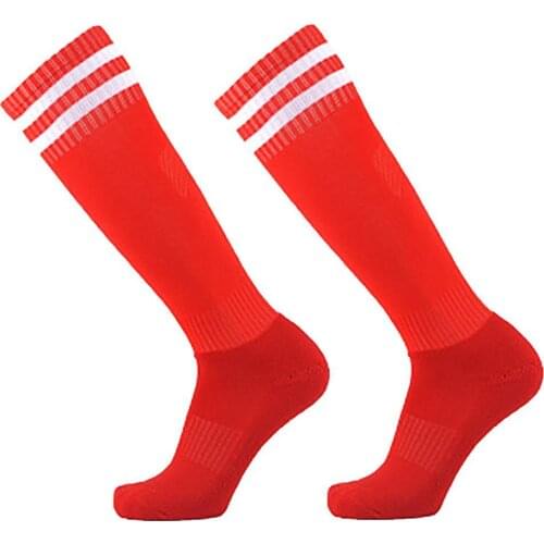 1 Pair Anti-slip Sports Socks Knee Legging Stockings Soccer Baseball Football Over Knee Ankle Adults Children Breathable Socks