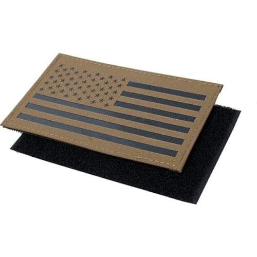 12.5x8cm US Flag Infrared Patch Coyote Brown Wolf Grey Ranger Green CB WG RG(STG051098)