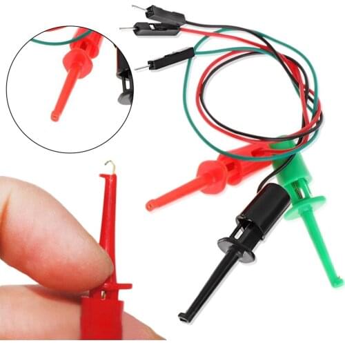 3pcs Dupont Line Transistor Tester Hook Test Hook Clip Testing Equipemnt Hook Type Test Clip Probes Instrumentation
