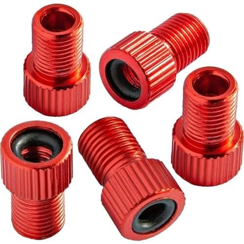 5Pc Aluminum Alloy Bike Valve Adapter Bike Inner Tube Caps Cover Adapter Racing Bicycle Inflate Tire Part
