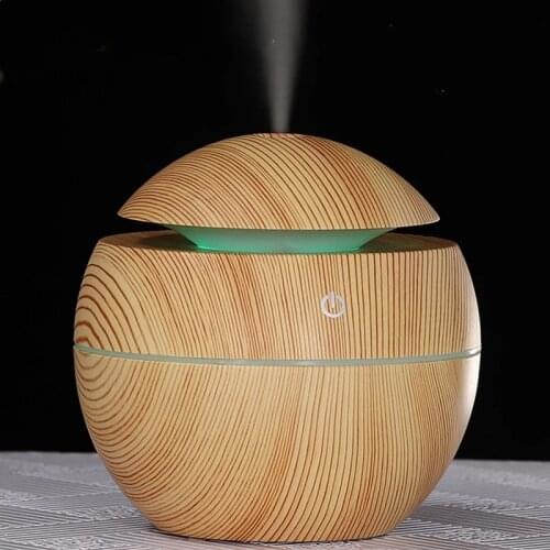 Aroma Essential Oil Diffuser Ultrasonic Air Home Humidifier USB Mini Mist Maker Aroma Diffuser 130ML 7 Color LED Light Bedroom