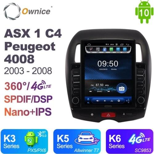Ownice Android 10.0 Car Radio GPS 2 Din Auto Audio System Stereo Player 4G LTE for Mitsubishi ASX 1 C4 Peugeot 4008 2011 - 2015