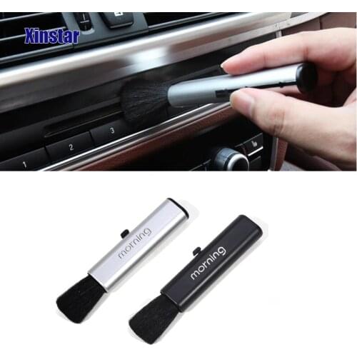 Car Air Outlet Vents Dusting Brush Sticker For Kia Morning