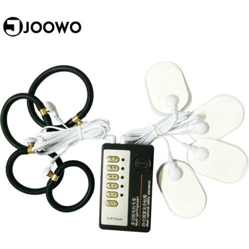 Electro Sex Kit Stimulator Nipples Clitoris Body Massager Penis CockRing E-Stimulation Sex Toys for Men Women Adult Sexshop