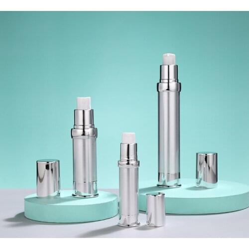 Perfume Atomizer Empty Spray Bottle Airless Pump Bottle 5ml-30ml Alumina Silver Cosmetic Containers Liquid Foundation Bottle