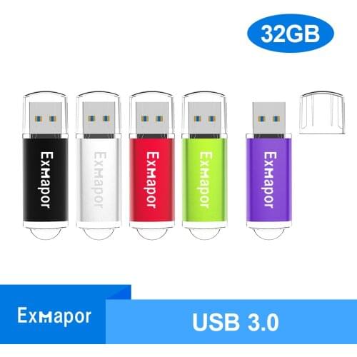 32 GB Flash Drive 3.0 5 Pack Thumb Drive with Cap USB Flash Drive 3.0 Jump Drive Data Storage for PC Mac Tablet Laptop Speaker