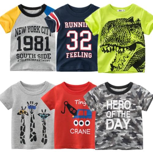 2021 Summer T-shirt for Boys New York 1981 Print T Shirt Kids Tops Tees Short Sleeves Cartoon Baby Clothes 2-8Years Dropship