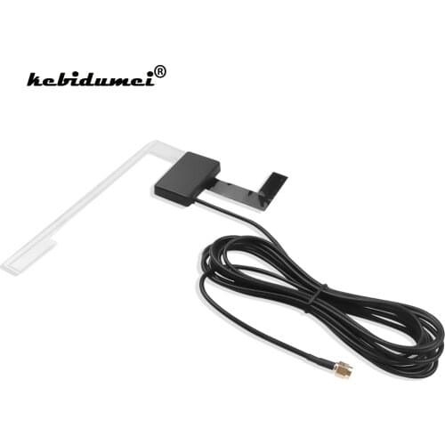 Kebidumei Universal SMB/SMA Connector Vehicle Active Antenna DAB Digital Car Radio Aerial with RF Amplifier Strong Stable Signal