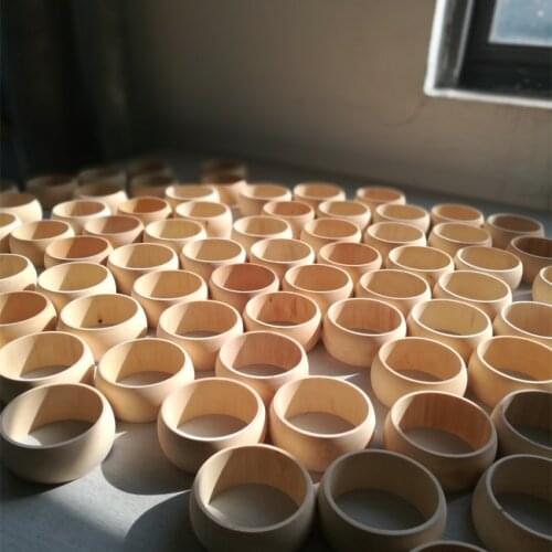 SANSHOOR 3.8cm Width Raw Wooden Bangles Bracelet Rings 6.8cm Inner Diameter Fit Handmade Painting Jewelry Making Craft For Women