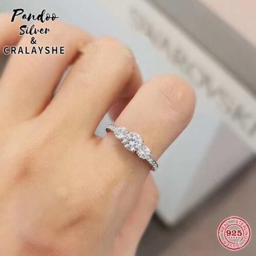 PANDOO High Quality Silver 925 Jewelry For Women Gift,ATTRACT ETERNAL LOVE RING Finger Rings Statement Jewelry Gift