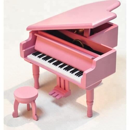 Beautiful appearance popular mini music box piano wood music toy Suitable for children from 2 to 12 years old 15.4*10.5*13cm