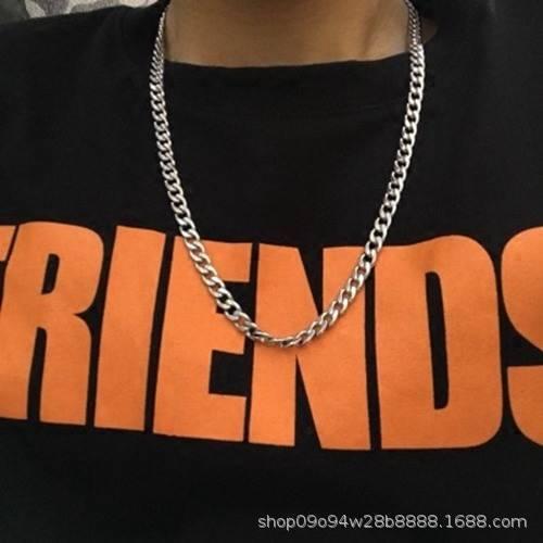 Cuban Necklace Chain Hip hop Jewelry Choker Gold Silver Color Stainless steel Chain for Mens Rapper Necklaces Link